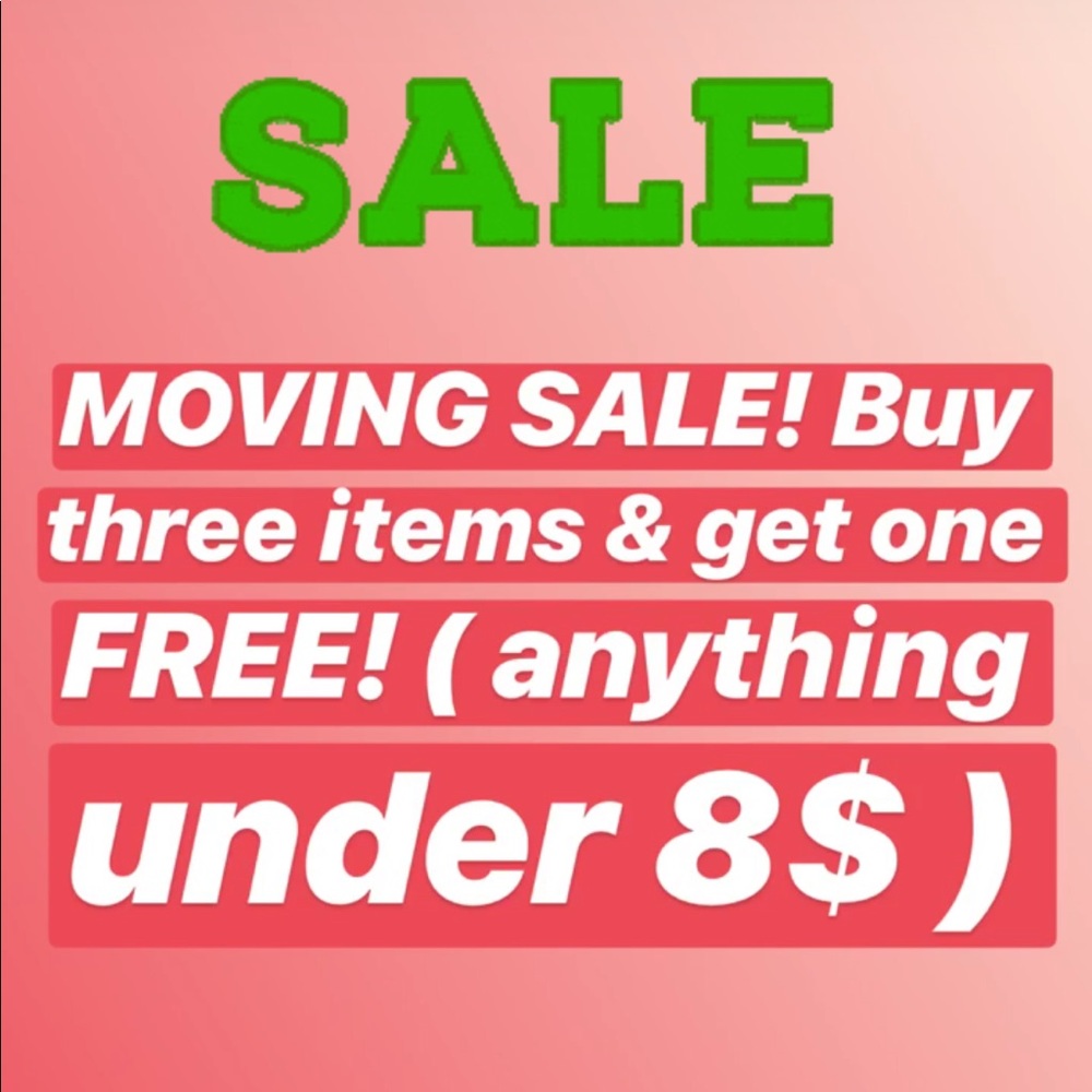 Moving sale